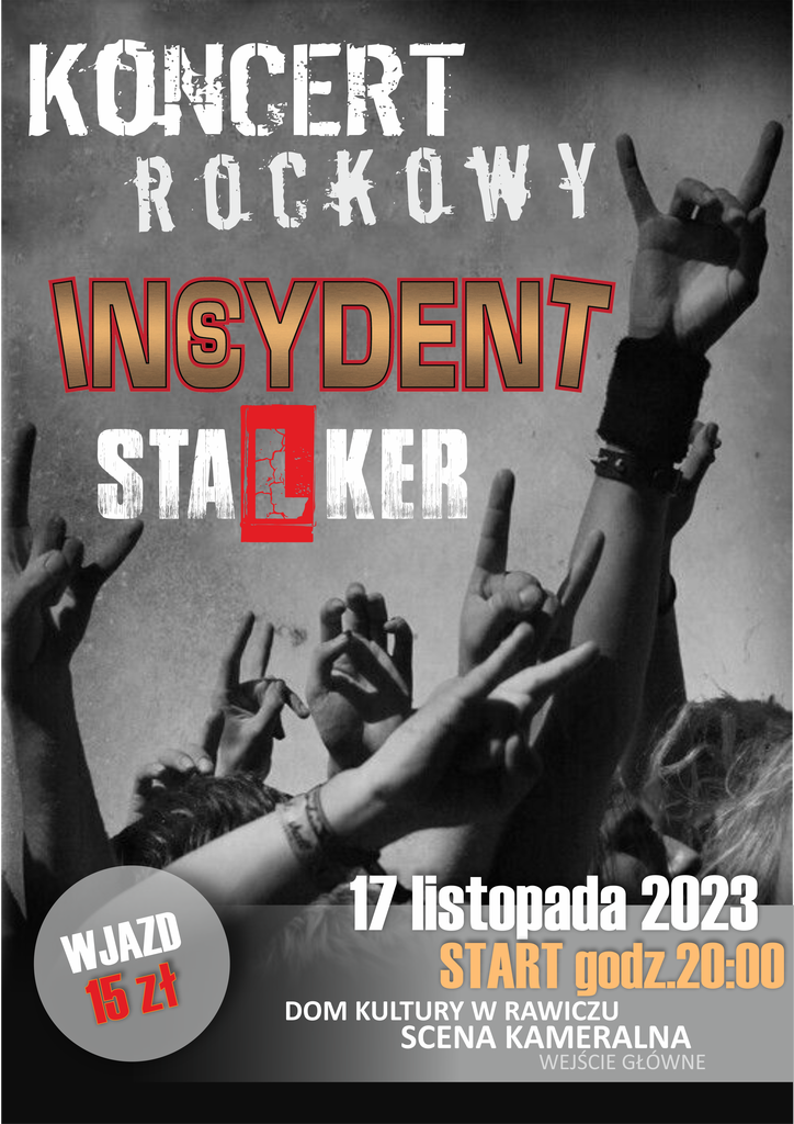 plakat koncert rockowy