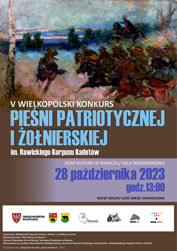 plakat pieśn patriotyczna i żołnierska 2023
